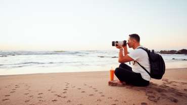 Fotógrafo en las playas al norte de Chile
