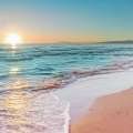 Atardecer en la playa.