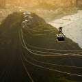 Teleférico pasando por el Pan de Azúcar.